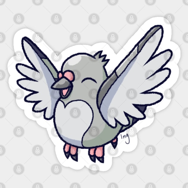 1217 Tiny Pigeon Sticker by MeenGreenie